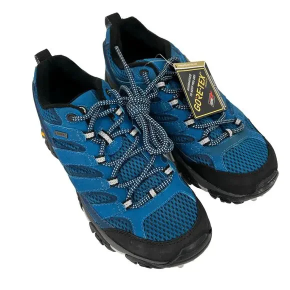 Merrell Sneakers Hiking Trail Shoes Womens Size 7 Mykons Blue Moab 2 Lace Up - Picture 1 of 10